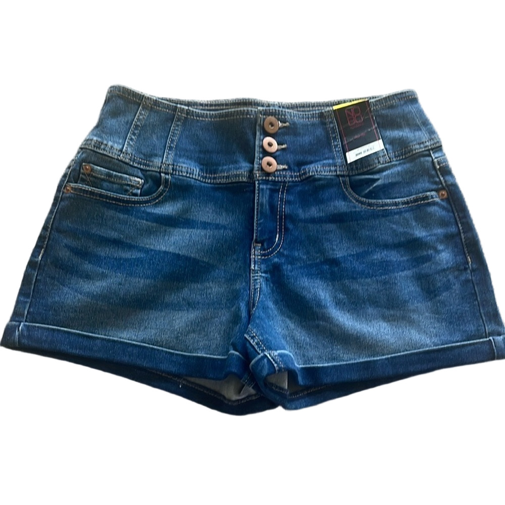 NOBO stretch denim high waist shorts